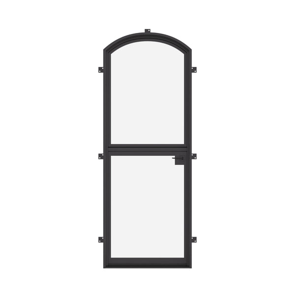 Single arch Dutch steel entry door.