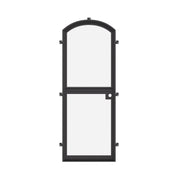Architectural single arch Dutch steel door with narrow sightlines.