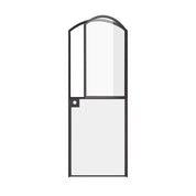 Pre-hung Dutch steel door with single arch profile and minimalist proportions.