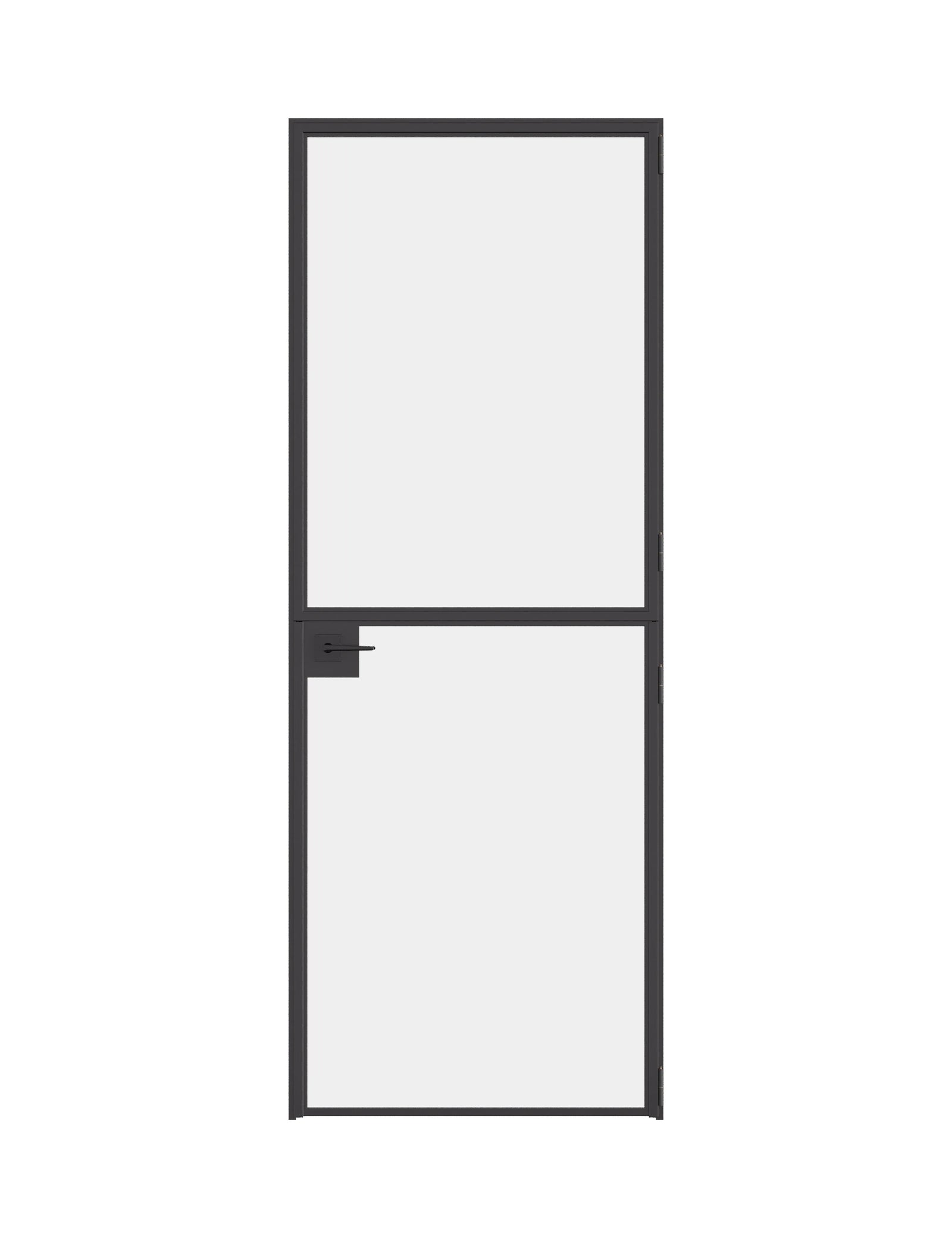 Pre-hung Air Lite Dutch interior single flat door in solid hot-rolled ottostumm steel with removable threshold