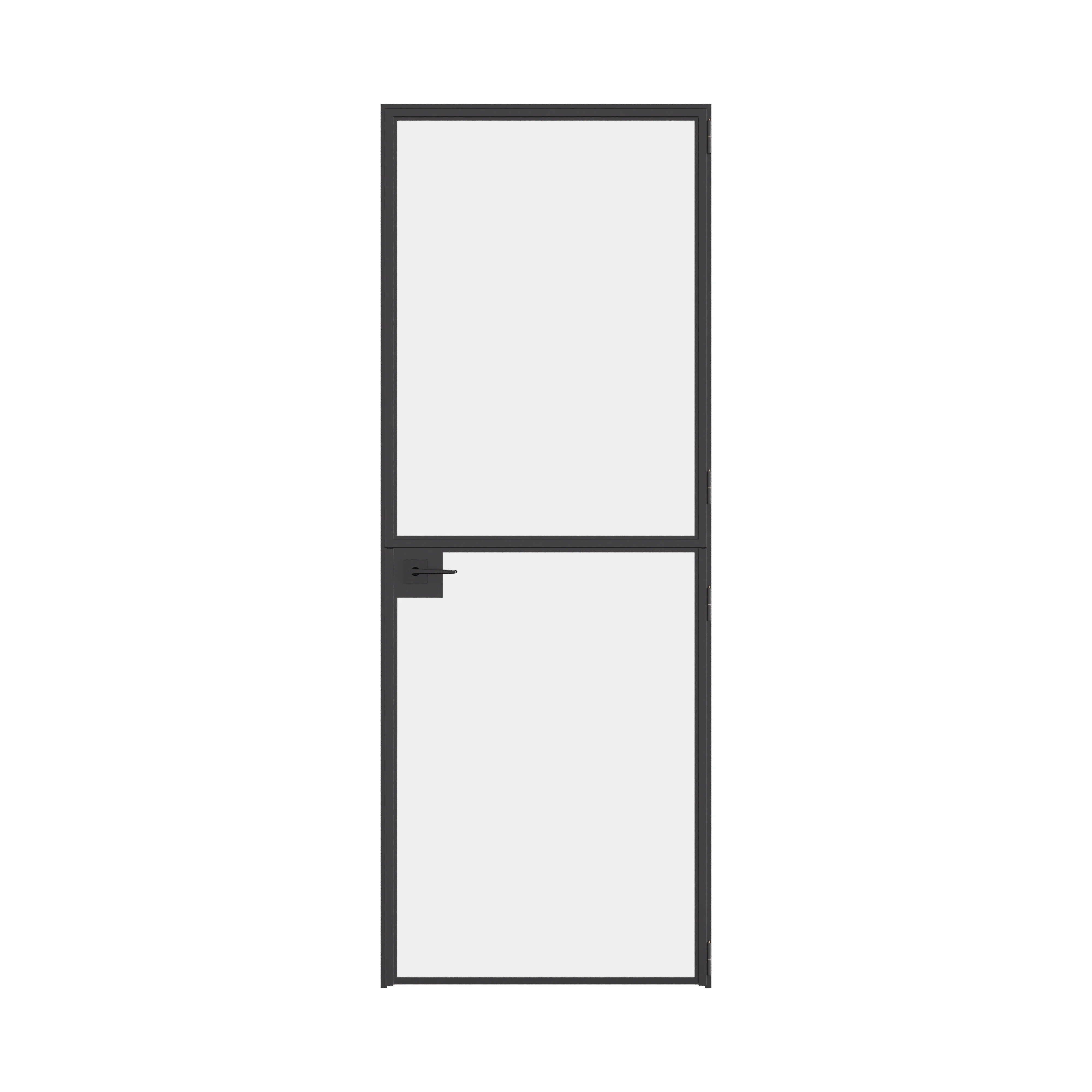 Pre-hung Air Lite Dutch interior single flat door in solid hot-rolled ottostumm steel with removable threshold