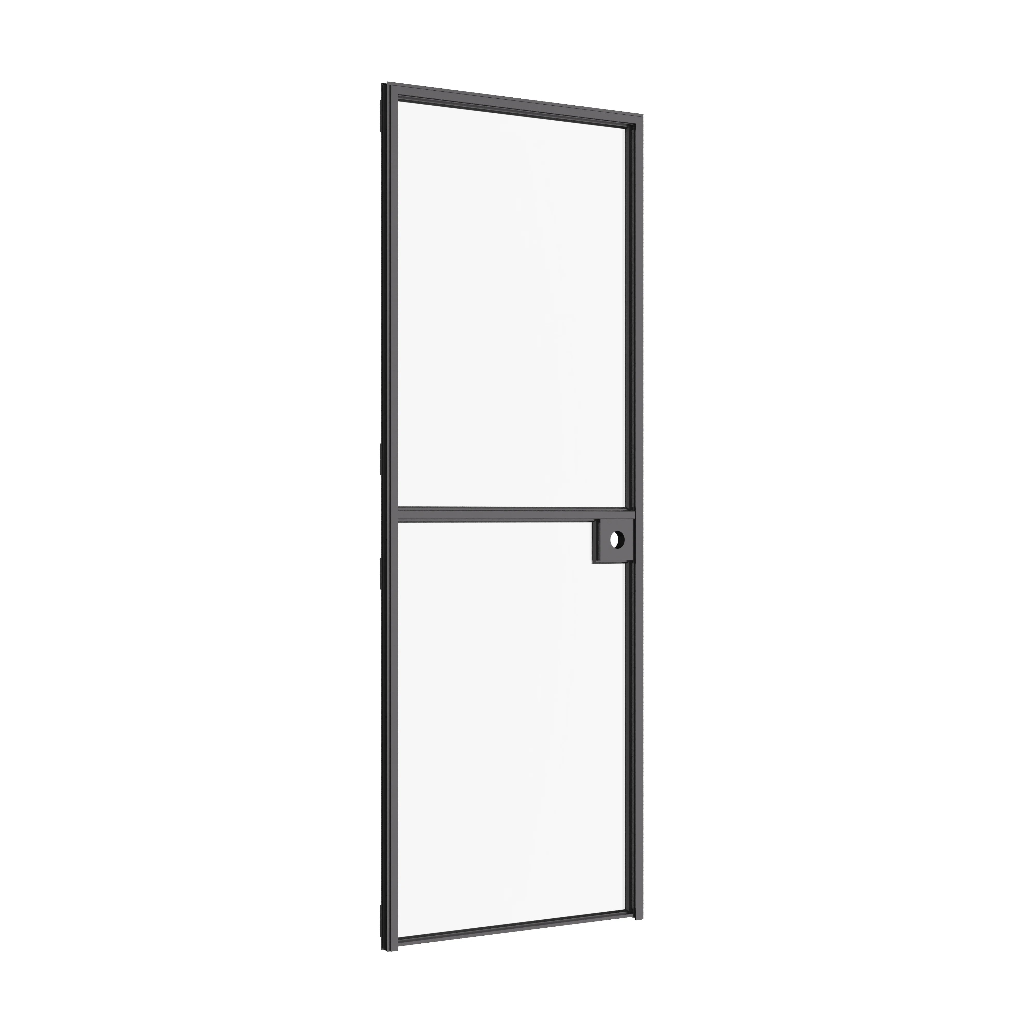 Interior Dutch Air Lite door with narrow sightlines and solid steel construction