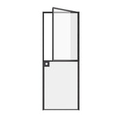 Air Lite single flat Dutch door pre-hung in hot-rolled steel with full glass lite