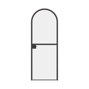 Pre-hung single full arch Dutch steel door with slim architectural frame.