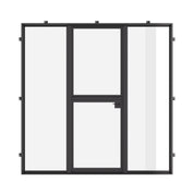 Dutch steel door with sidelights and insulated glass.