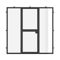 Air Lite Dutch with Side Windows - Single Flat | Standard Sizes by Pinky’s Iron Doors — home doors, view 1