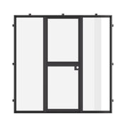 Exterior Dutch steel entry with slim frames.