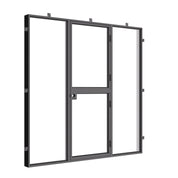 Architectural Dutch steel door with sidelights.
