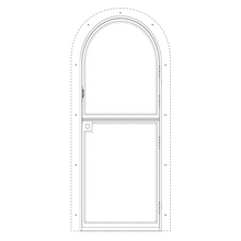 Load image into Gallery viewer, Glass Single Full Arch Dutch Entry Door CAD