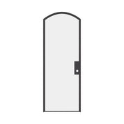 Single arch interior door with solid steel construction and slim profile