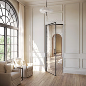 Architectural Air Lite single flat door with slim steel frame and modular system construction