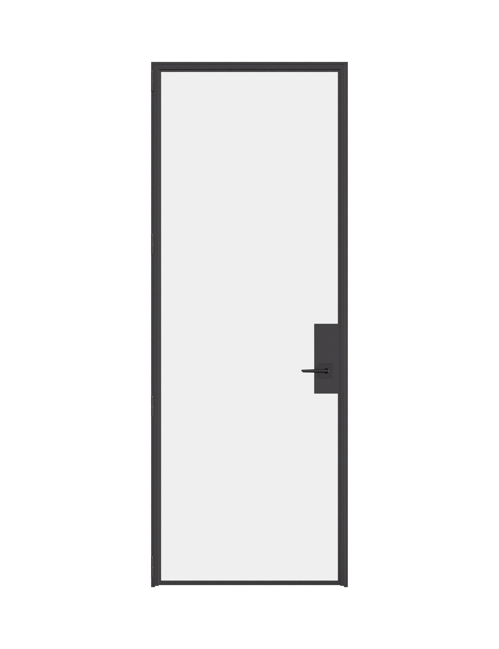 Pre-hung Air Lite interior single flat door in solid hot-rolled ottostumm steel with removable threshold