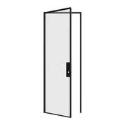 Air Lite single flat door in hot-rolled steel with sleek minimal frame profile