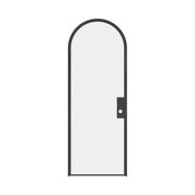Modular Air Lite full arch door with ottostumm steel frame and full glass panel