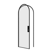 Interior full arch Air Lite door pre-hung in hot-rolled steel with sleek architectural profile