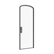 Interior Air Lite mini arch door pre-hung in solid steel with slim profile and full glass panel for modern spaces