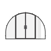 Wide double full arch thermal break door with slim sightlines.