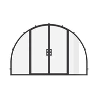 Air Lite Wide with Thermal Break and Side Windows - Double Full Arch | Standard Sizes by Pinky’s Iron Doors — home doors, view 3