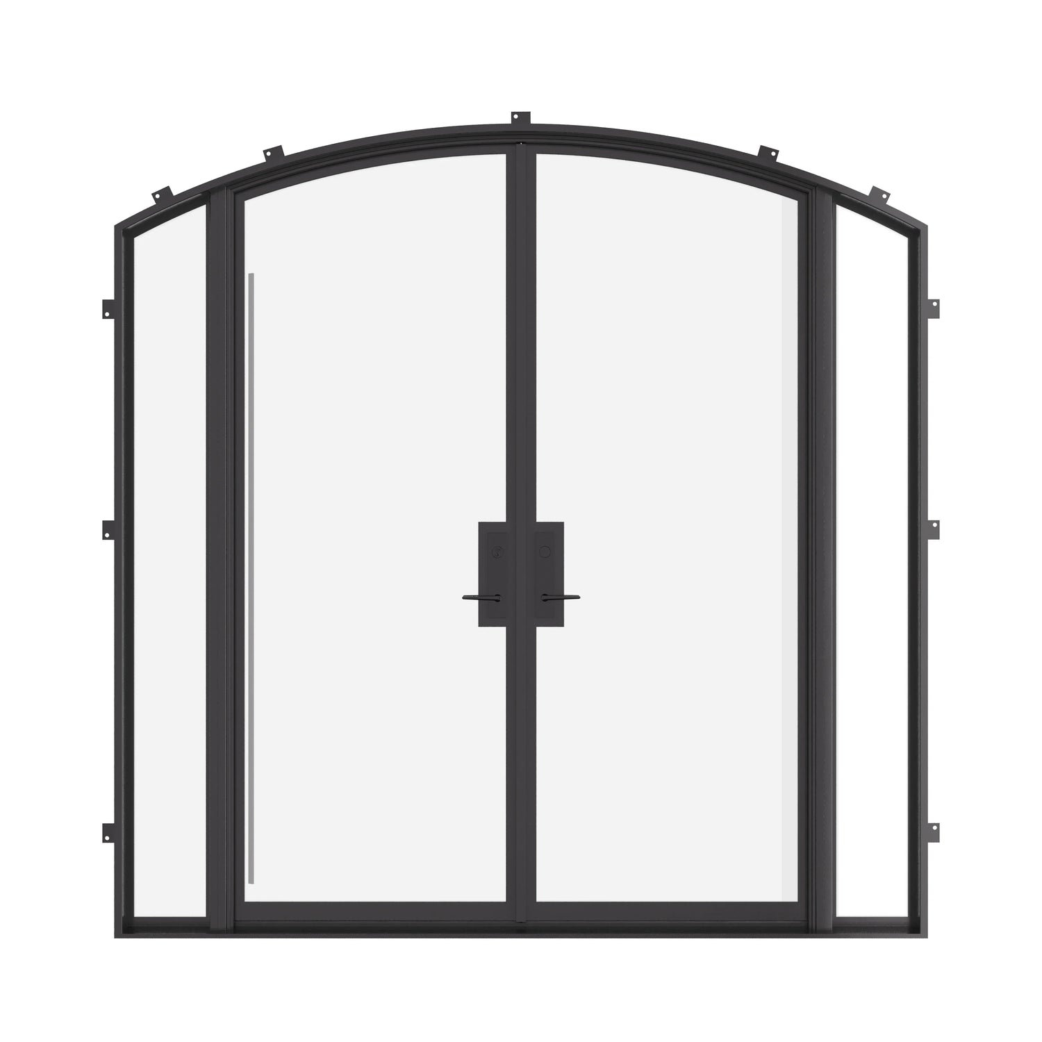 Air Lite with Thermal Break and Side Windows - Double Arch | Standard Sizes by Pinky’s Iron Doors — home doors, view 1