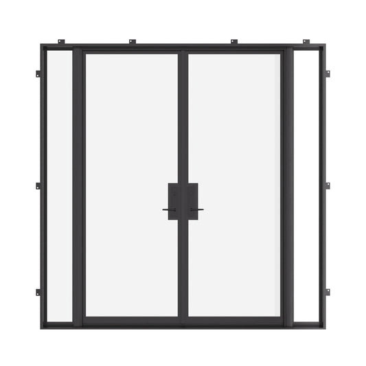 Air Lite with Thermal Break and Side Windows - Double Flat | Standard Sizes by Pinky’s Iron Doors — home doors, view 1