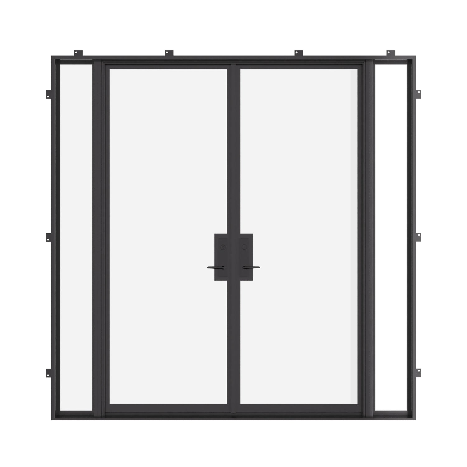 Air Lite with Thermal Break and Side Windows - Double Flat | Standard Sizes by Pinky’s Iron Doors — home doors, view 1