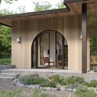 Air Lite with Thermal Break and Side Windows - Double Full Arch | Standard Sizes by Pinky’s Iron Doors — home doors, view 2