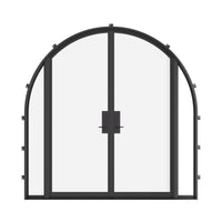 Air Lite with Thermal Break and Side Windows - Double Full Arch | Standard Sizes by Pinky’s Iron Doors — home doors, view 1