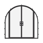 Cold-rolled double full arch steel entry with narrow frames.