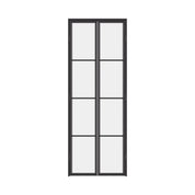 Air Pantry double flat interior steel pantry doors with glass panels for modern kitchens