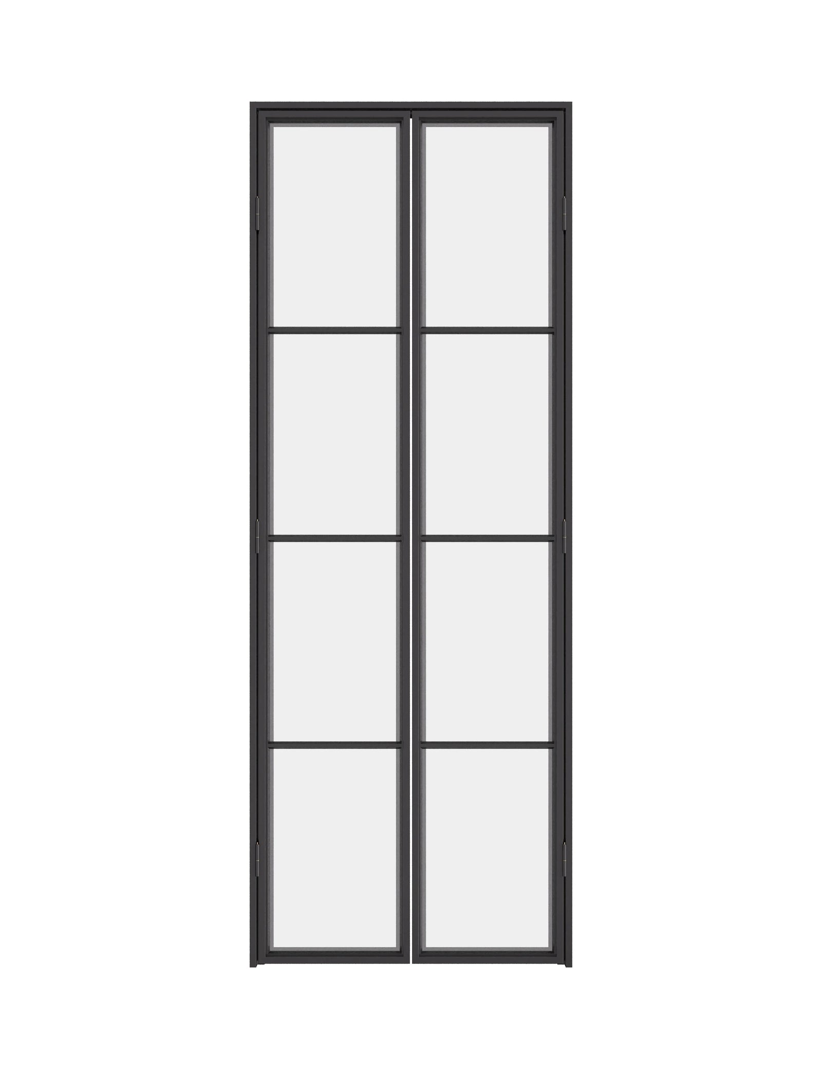 Air Pantry double flat interior steel pantry doors with glass panels for modern kitchens