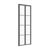 Air Pantry double flat steel pantry doors with glass for modern farmhouse kitchens