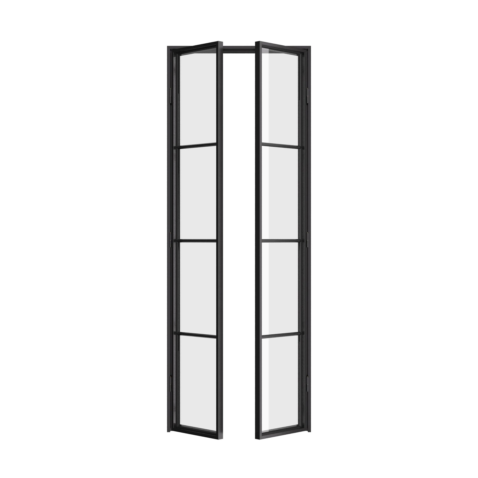 Air Pantry double flat interior steel pantry doors with glass for luxury kitchens