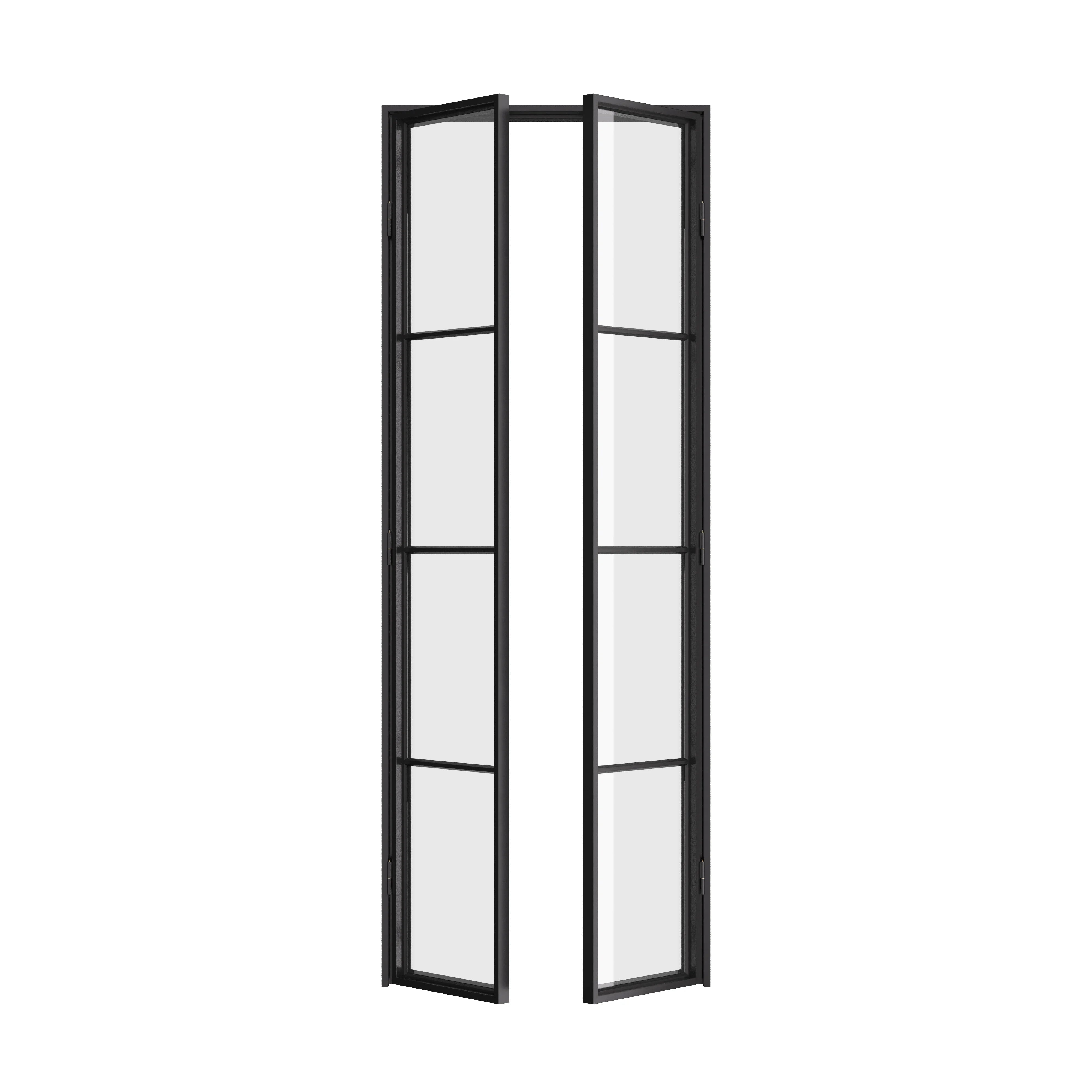 Air Pantry double flat interior steel pantry doors with glass for luxury kitchens