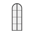 Air Pantry double full arch interior steel pantry doors with curved glass design