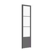 Air Pantry single flat steel and glass pantry door with kickplate