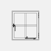 Load image into Gallery viewer, Square Casement Steel Window with crossing gridlines