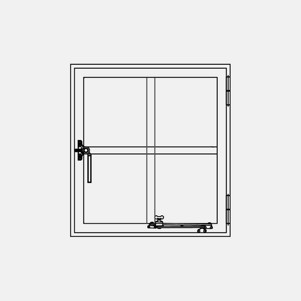 Air Window 1V 1H - Single Casement Square | Standard Sizes