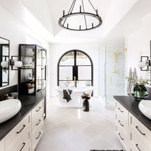 Load image into Gallery viewer, Double Full Arch Steel Doors in Pristine White Bathroom