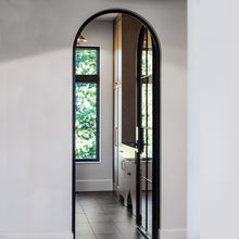 Load image into Gallery viewer, Lifestyle of PINKYS Air 5 Interior Single Full Arch Black Steel Door