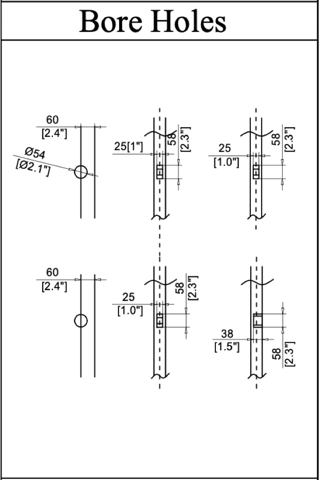 Air Getty Single Dutch with Thermal Break Bore Holes Details