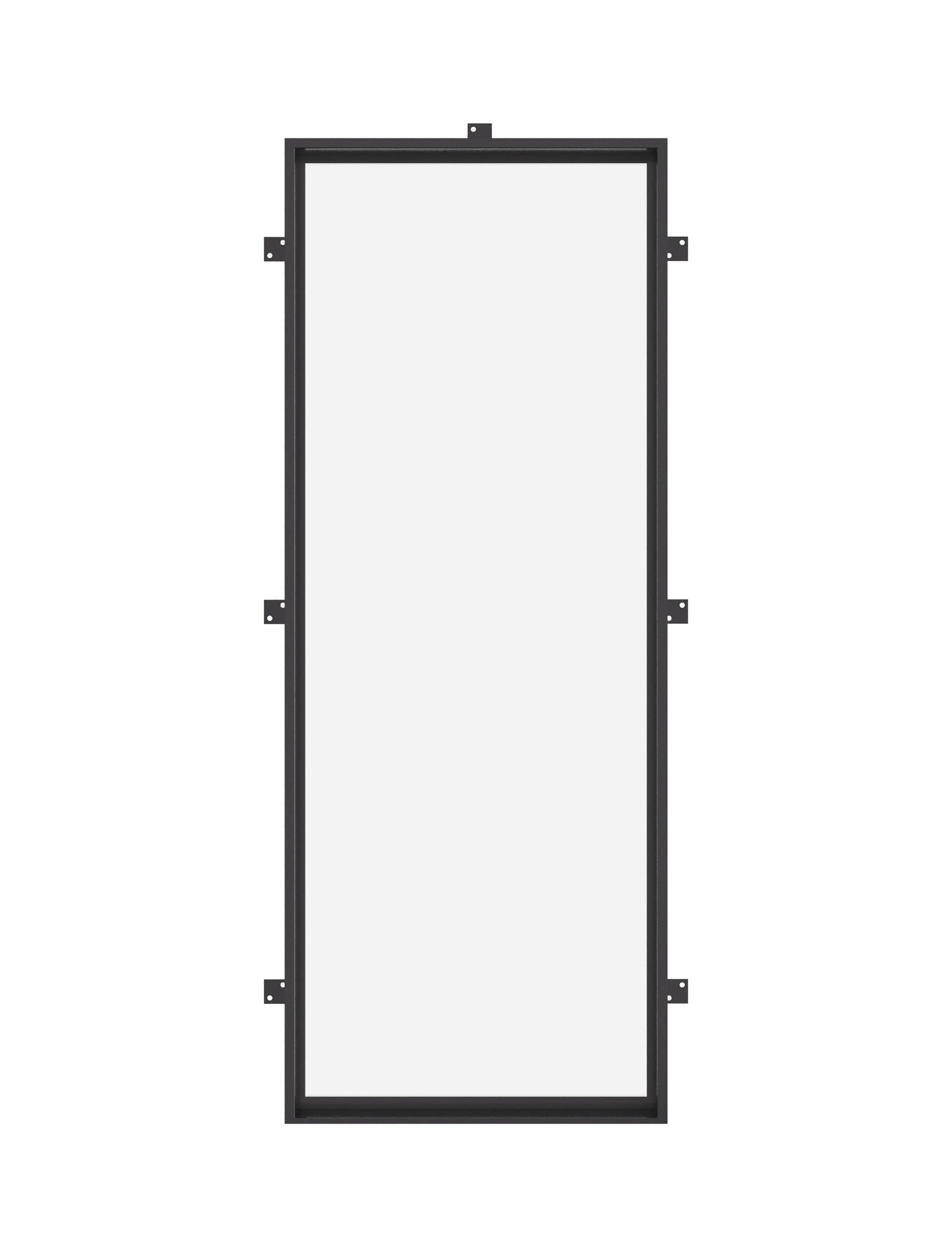 Fixed steel side window with NFRC-rated dual-pane low-E glass.