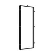Cold-rolled steel side lite with insulated glazing.