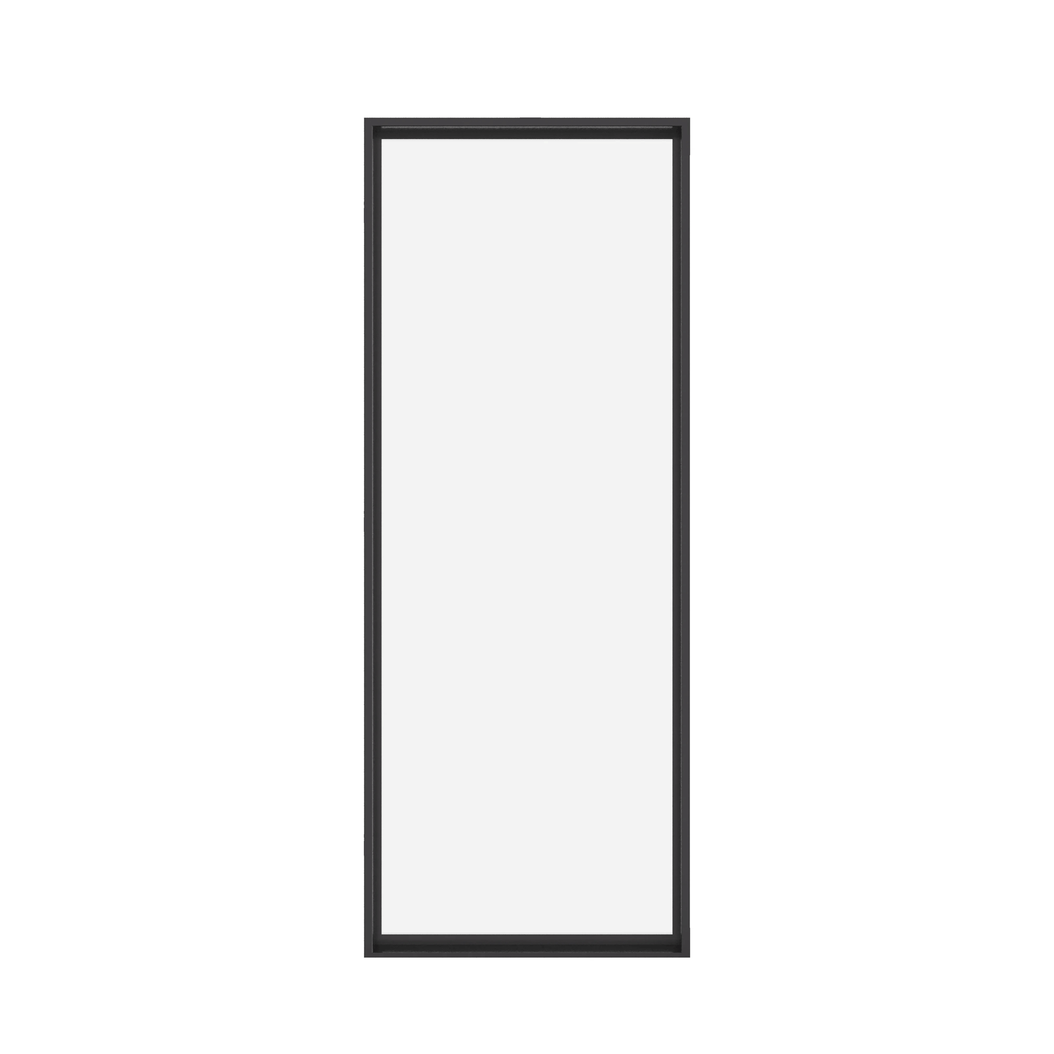 Clear glass exterior steel bolt-through sidelight on white background