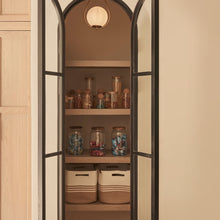 Load image into Gallery viewer, Double glass and steel pantry doors with full arch top