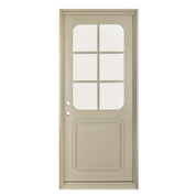 single flat radius steel door with thermally broken frame