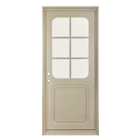 Modern Steel Front Door with Round Cornered Window