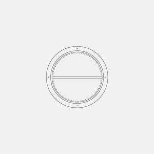 Fixed Circular Window with a single horizontal mullion 