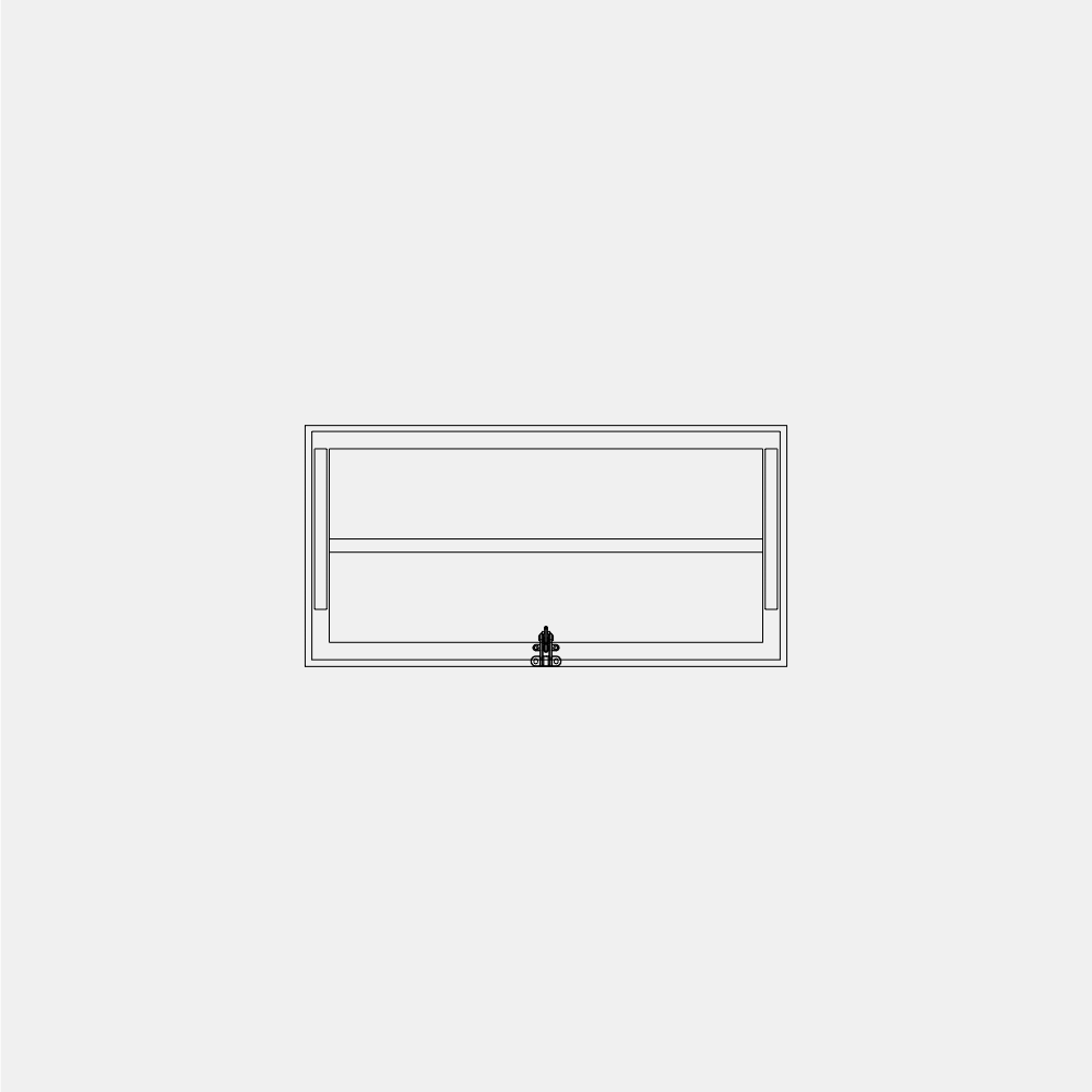 Landscape window with pull ring and awning style