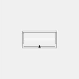 Landscape window with pull ring and awning style