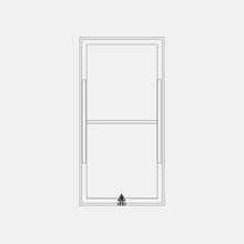 Load image into Gallery viewer, Awning Window with Pull Ring and single horizontal mullion